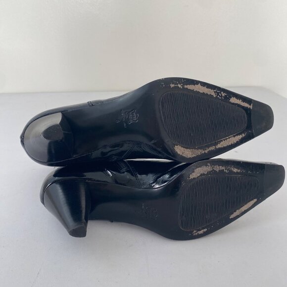 Aquatalia Ankle Boots Shoes w Heel Patent Pointed Toe - Picture 8 of 10